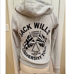 Gray Jack Wills Zip-Up Hoodie